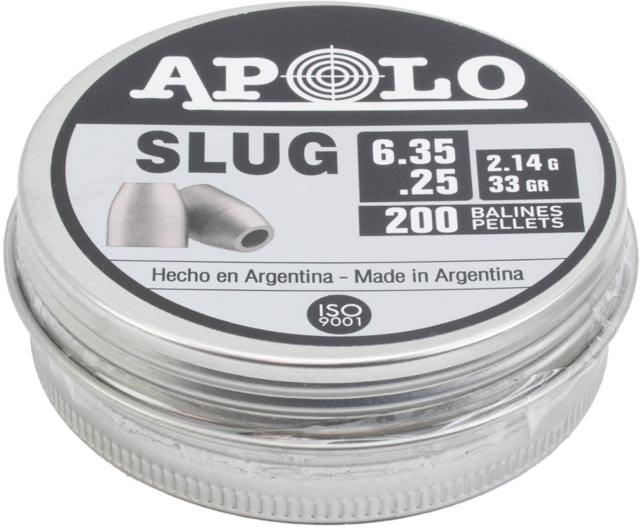Apolo .25 Slug Air Rifle Pellets 33 Grain 200 Pack