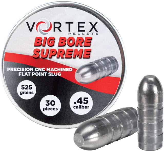 Hatsan Vortex Big Bore Supreme Pellets .45 Caliber 525 Grain Flat Point 30 Rounds - Hatsan