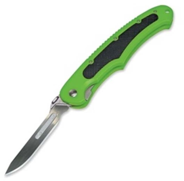 Havalon Piranta-Bolt Folding Knife 2.75in Stainless Blade Clam Pack Shock Green - Havalon