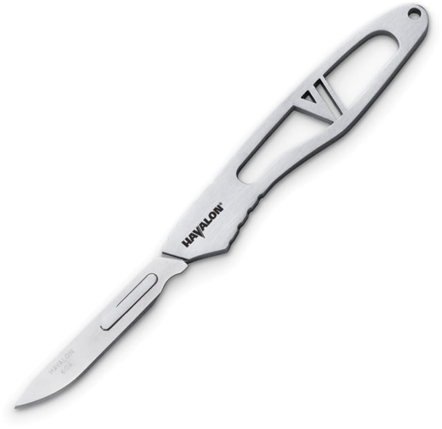 Havalon Piranta Echo Fixed Blade Knife 8.88in Overall 2.75in Stainless Blade Skeletonized Stainless Handle - Havalon