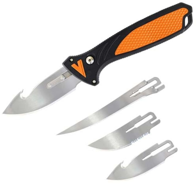 Havalon Talon Hunt Interchangeable Fixed Blade Knife Set 4 Blades Roll-Pack Clam Pack Black/Orange - Havalon