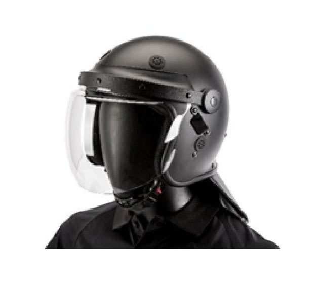 Haven Gear Riot Helmet with Bubble Face Shield Black One Size Fits Most - Haven Gear