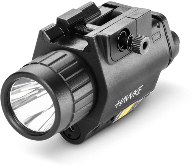 Hawke Sport Optics LED Flashlight w/Red Laser Rail Mount CR 123A Red - Hawke Sport Optics