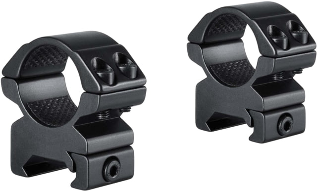 Hawke Sport Optics Match Series Weaver Scope Rings - 2 Pieces 1in Medium Black - Hawke Sport Optics