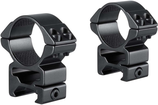 Hawke Sport Optics Match Series Weaver Scope Rings - 2 Pieces 30mm High Black - Hawke Sport Optics