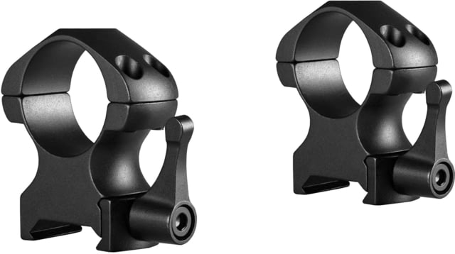 Hawke Sport Optics Precision Steel 1in Rings Weaver w/ Lever - 2-Pieces High Black - Hawke Sport Optics
