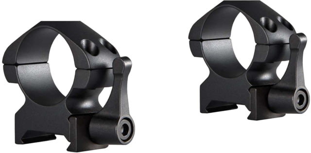 Hawke Sport Optics Precision Steel 1in Rings Weaver w/ Lever - 2-Pieces Medium Black - Hawke Sport Optics