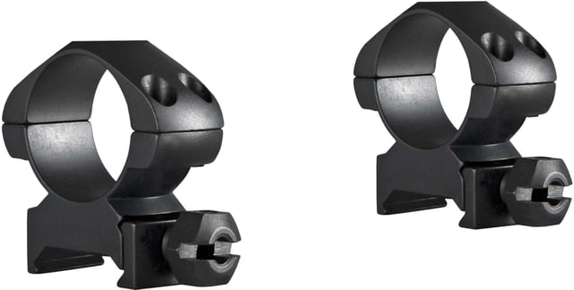 Hawke Sport Optics Precision Steel 1in Rings Weaver w/ Nut - 2-Pieces Medium Black - Hawke Sport Optics