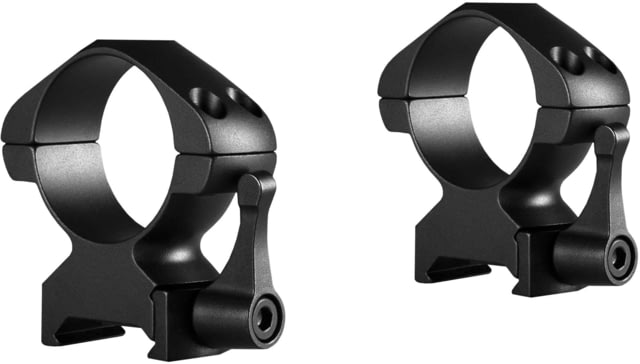 Hawke Sport Optics Precision Steel 30mm Rings Weaver 30mm w/ Lever - 2-Pieces High Black - Hawke Sport Optics