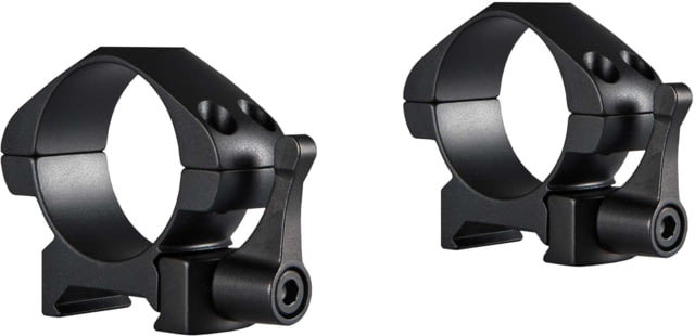 Hawke Sport Optics Precision Steel 30mm Rings Weaver 30mm w/ Lever - 2-Pieces Low Black - Hawke Sport Optics
