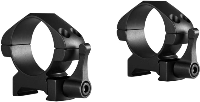Hawke Sport Optics Precision Steel 30mm Rings Weaver 30mm w/ Lever - 2-Pieces Medium Black - Hawke Sport Optics