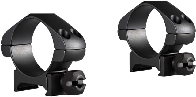 Hawke Sport Optics Precision Steel 30mm Rings Weaver 30mm w/ Nut - 2-Pieces Low Black - Hawke Sport Optics