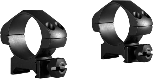 Hawke Sport Optics Precision Steel 30mm Rings Weaver 30mm w/ Nut - 2-Pieces Medium Black - Hawke Sport Optics