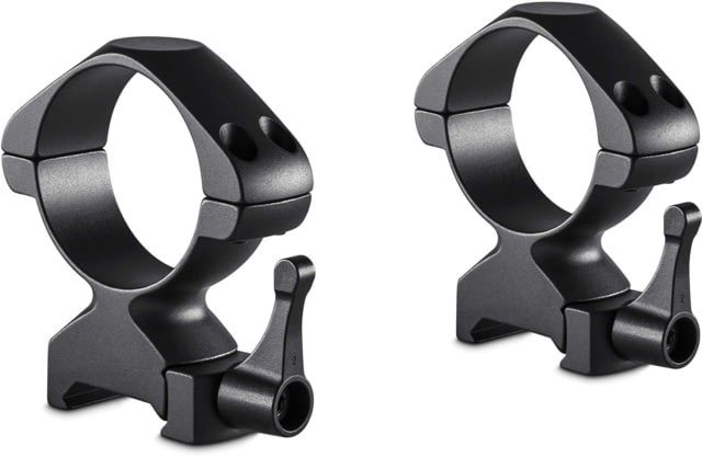 Hawke Sport Optics Precision Steel 34mm Rings Weaver w/ Lever - 2-Pieces Medium Black - Hawke Sport Optics