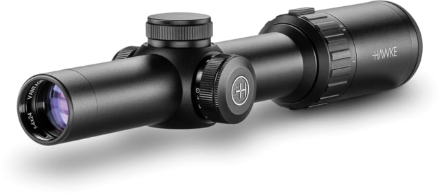 Hawke Sport Optics Vantage LPVO Rifle Scope 1-4x24mm 30mm Tube 1/2 MOA Fiber Dot Reticle Black - Hawke Sport Optics