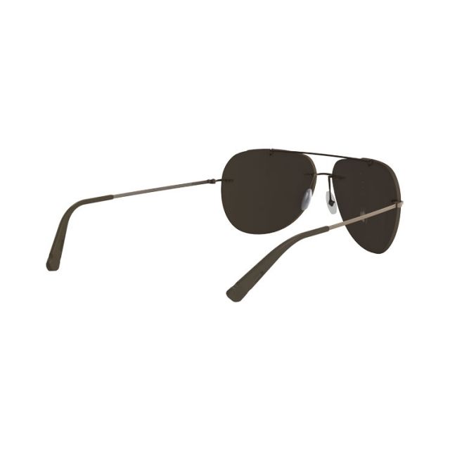 Hazard 4 Cluster Frameless Regular Aviator Sunglasses Men's Coyote Frame Brown Lens