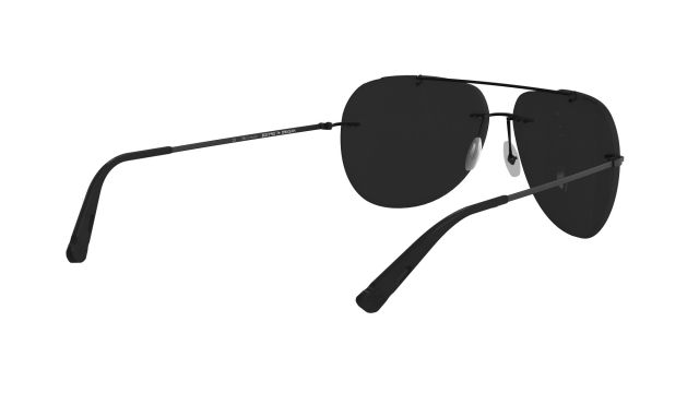 Hazard 4 Cluster Frameless Regular Aviator Sunglasses Men's Silver Frame Gray Lens - Hazard 4