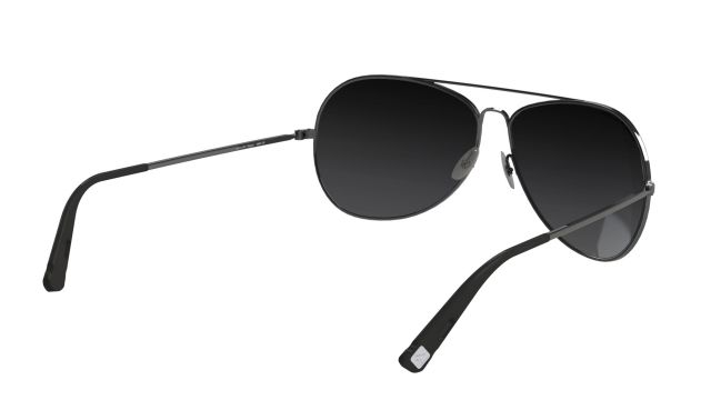 Hazard 4 Daisycutter Modern Large Aviator Sunglasses Men's Silver Frame Gray Lens - Hazard 4