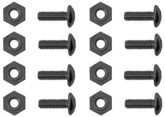 Hazard 4 HardPoint Screw and Nut Set - Pack of 8 Black - Hazard 4