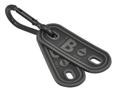 Hazard 4 B- Blood Type Marker 2 Pack Black - Hazard 4
