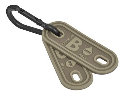 Hazard 4 B- Blood Type Marker 2 Pack Coyote - Hazard 4