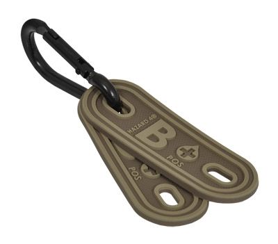 Hazard 4 B+ Blood Type Marker 2 Pack Coyote - Hazard 4