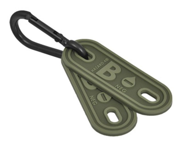 Hazard 4 B- Blood Type Marker 2 Pack OD Green - Hazard 4