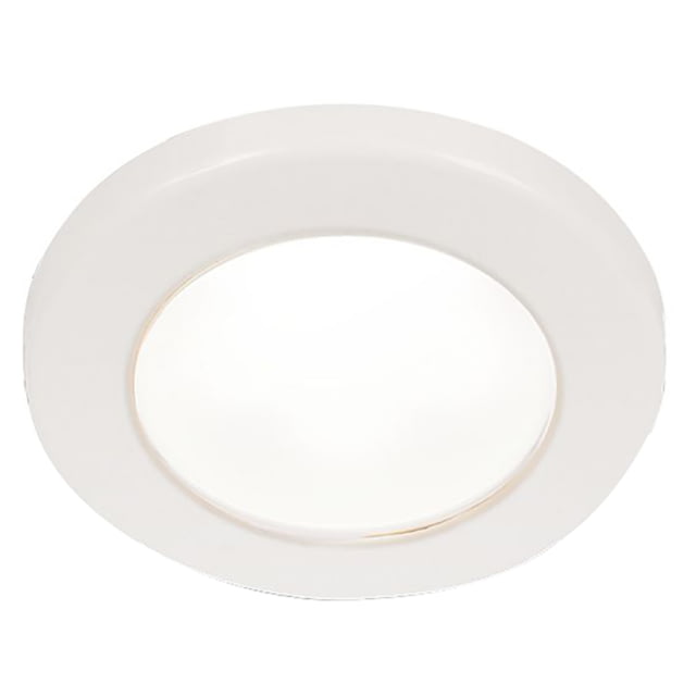 Hella Marine EuroLED 75 3in Round Screw Mount Down LED Light White Plastic Rim 24V White - Hella Marine