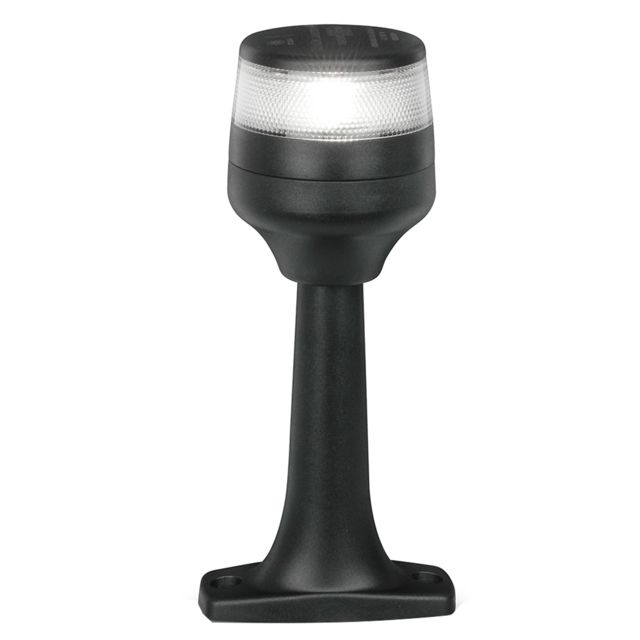 Hella Marine NaviLED 360 Compact All Round 2nm LED Lamp Fold Down Base Fixed Mount 2 Nautical Miles Visibility Black 6in