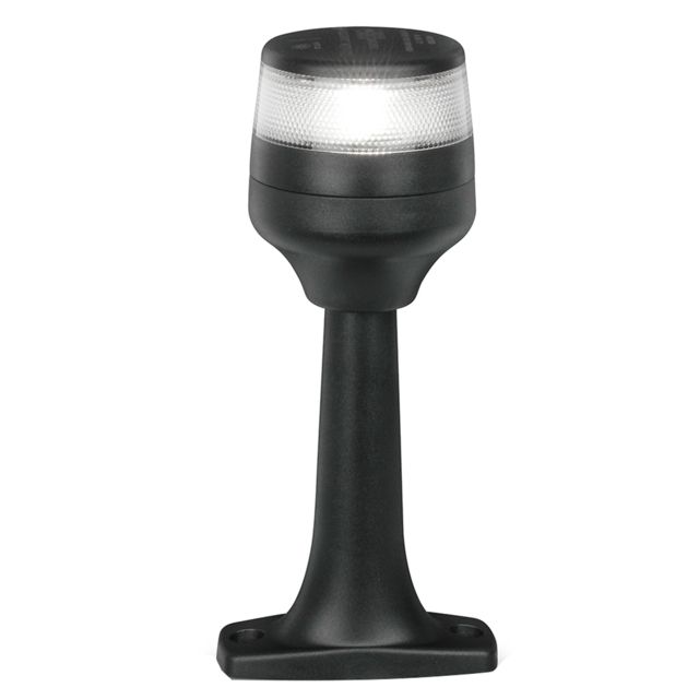Hella Marine NaviLED 360 Compact All Round 2nm LED Lamp Fold Down Base Fixed Mount 2 Nautical Miles Visibility Black 8in