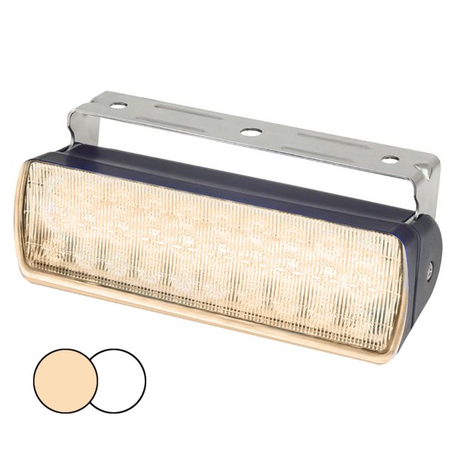 Hella Marine Sea Hawk XL Dual Color LED Flood Light Black Housing Warm White/White LED