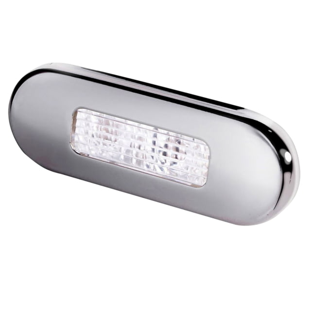 Hella Marine Surface Mount Oblong LED Courtesy Lamp Stainless Steel Bezel White LED - Hella Marine
