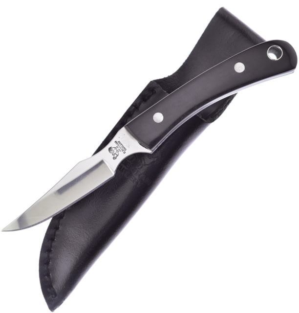 Hen & Rooster Fixed Blade Buffalo Horn Knife 3" satin finish stainless blade Buffalo horn handle - Hen & Rooster
