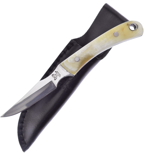 Hen & Rooster Fixed Blade Ox Horn Knife 3" satin finish stainless blade Ox horn handle - Hen & Rooster