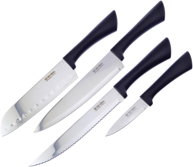Hen & Rooster Kitchen Set Black ABS Knife Black ABS handle - Hen & Rooster