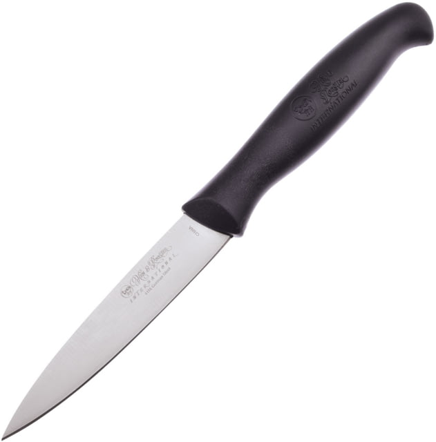 Hen & Rooster Paring Knife Black 3.5" satin finish 4116 stainless blade Black ABS handle - Hen & Rooster