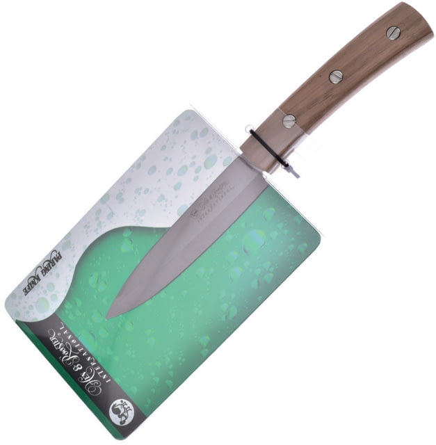Hen & Rooster Paring Knife Black Ceramic 4" black finish ceramic blade Walnut handle - Hen & Rooster