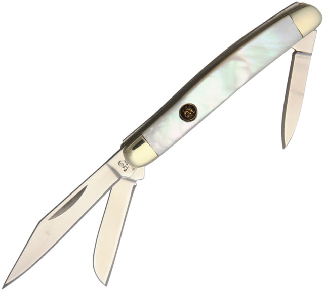 Hen & Rooster Small Stockman Mother of Pearl Folding KnifePen and SheepsfootMother of Pearl Handle - Hen & Rooster