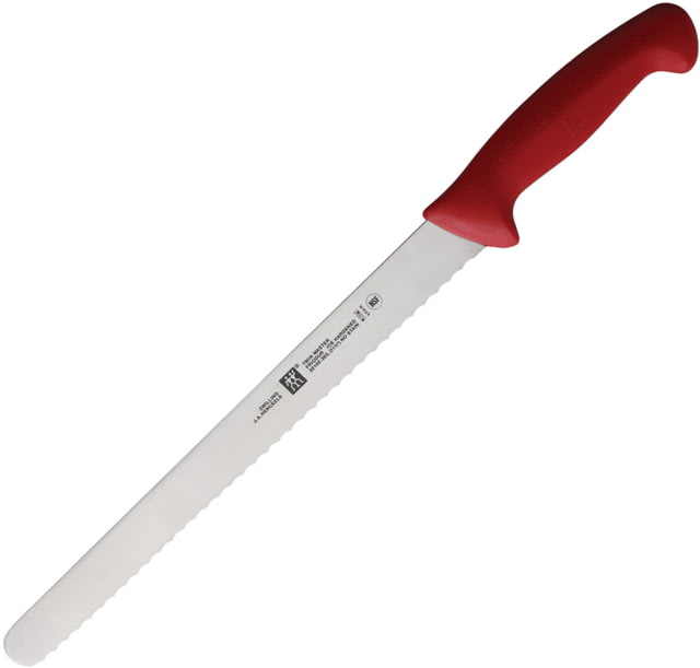 HENCKELS ZWILLING Twin Master Serrated Slicer HEN 10.00 in Kitchen Knife Red plastic