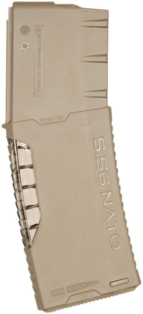 A Arms G.2 Transparent Frame Rifle Magazine AR-15/M4 5.56/.223 30 Rounds Tan / T-30RD Ammo