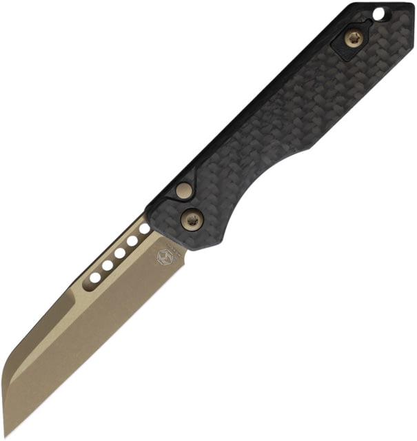Heretic Knives Auto Jinn Button Lock CF Brz - Heretic Knives