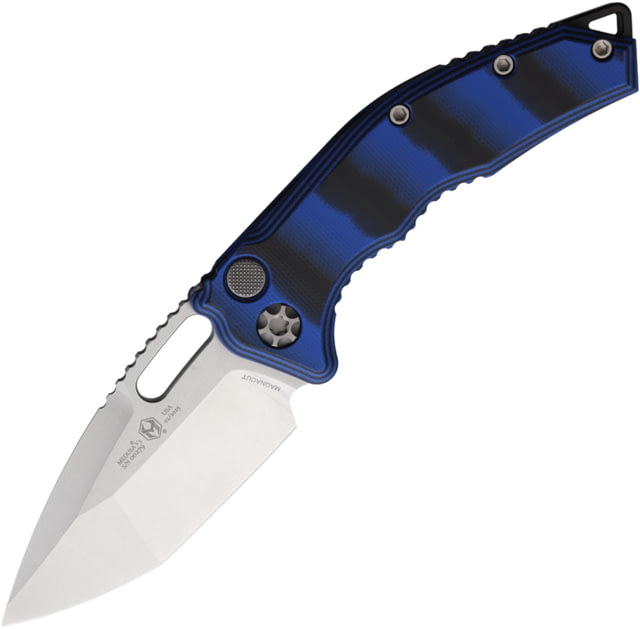 Heretic Knives Auto Medusa Button Lock Blue - Heretic Knives