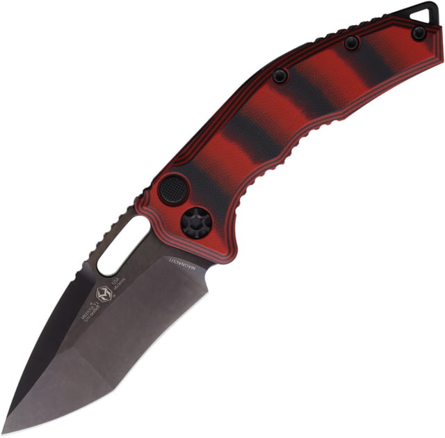 Heretic Knives Auto Medusa Button Lock Red - Heretic Knives