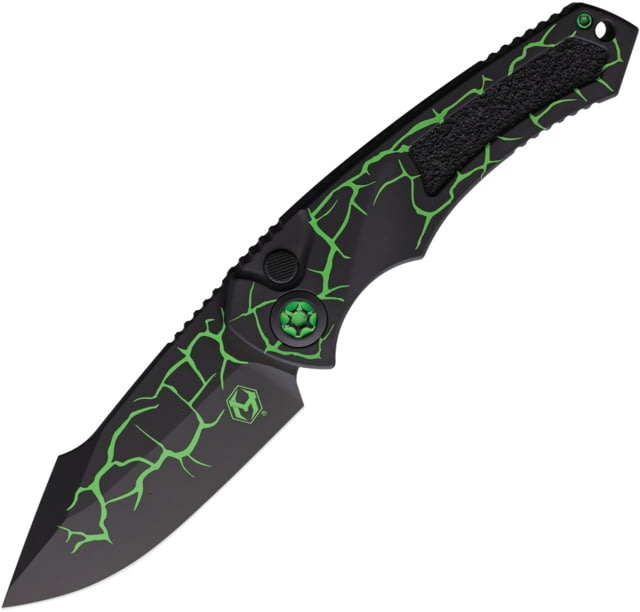 Heretic Knives Auto Pariah Button Lock Grn - Heretic Knives