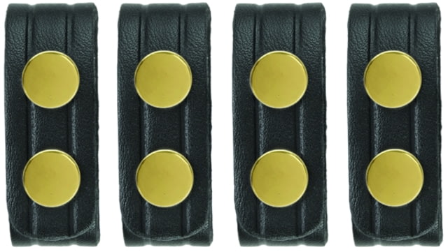 HEROs PRIDE AirTek 15/16 in Belt Keepers 4 Pack Plain Brass Hardware Black - Hero's Pride