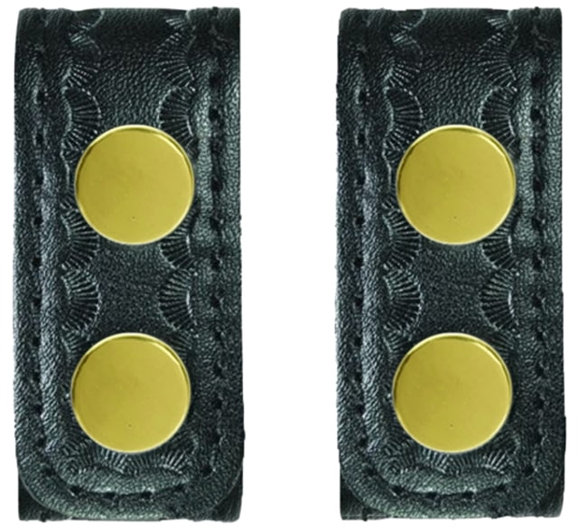 HEROs PRIDE AirTek Deluxe Belt Keepers 1 1/8in 2 Pack Basket Weave Brass Hardware Black - Hero's Pride