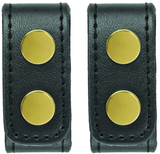 HEROs PRIDE AirTek Deluxe Belt Keepers 1 1/8in 2 Pack Plain Brass Hardware Black - Hero's Pride