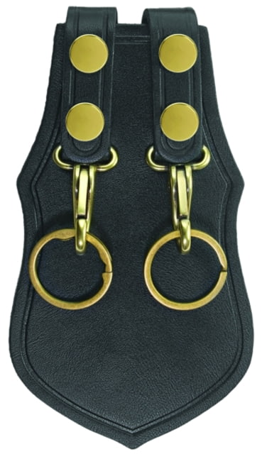 HEROs PRIDE AirTek Scabbard Key Holder w/ Metal Clip Double Brass Hardware Plain Black - Hero's Pride