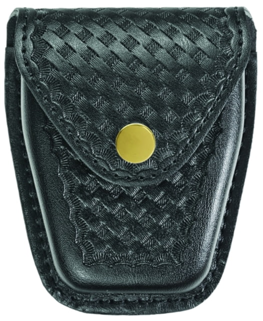 HEROs PRIDE AirTek Hinged Handcuff Case Basket Weave Brass Hardware Black - Hero's Pride