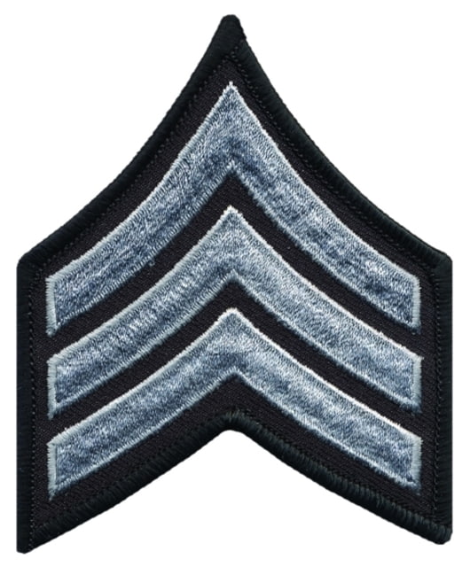HERO'S PRIDE Medium 3in Gray/black Sergeant Chevrons W/ Merrowed Border One Size - Hero's Pride